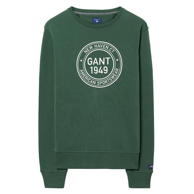 Gant Erkek Yeşil Uzun Kollu Sweatshirt