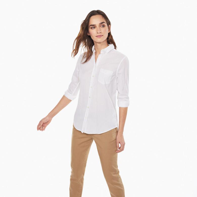Gant Kadın Beyaz Uzun Kollu Regular Fit Gömlek