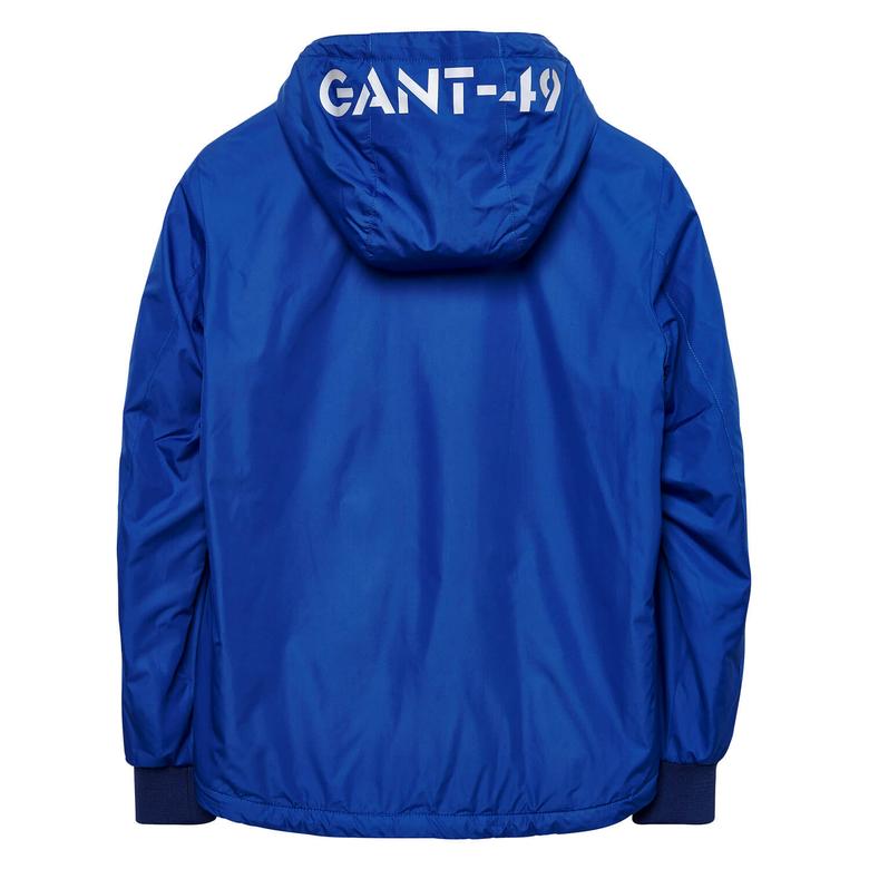 Gant Erkek Kapüşonlu Mavi Mont