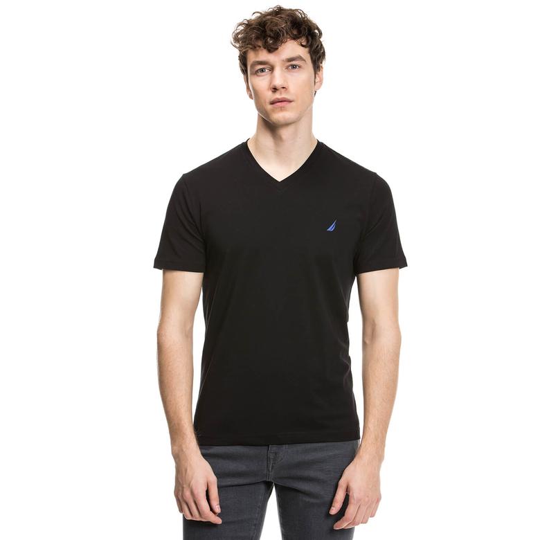 Nautica Erkek Siyah Kısa Kollu Slim Fit T-Shirt
