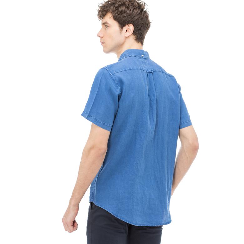 Gant Erkek Mavi Kısa Kollu Regular Fit Gömlek