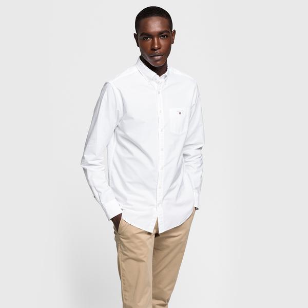 Gant Erkek Beyaz Regular Fit Oxford Gömlek