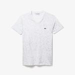 Lacoste Erkek V Yaka Beyaz T-Shirt