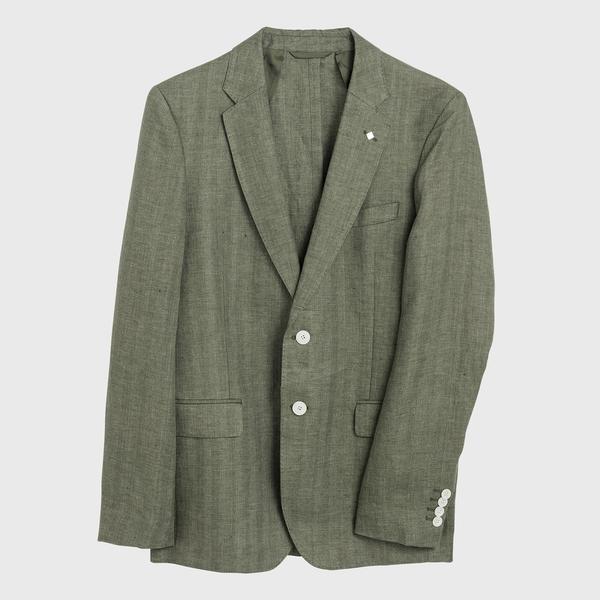 Gant Erkek Yeşil Keten Blazer Ceket