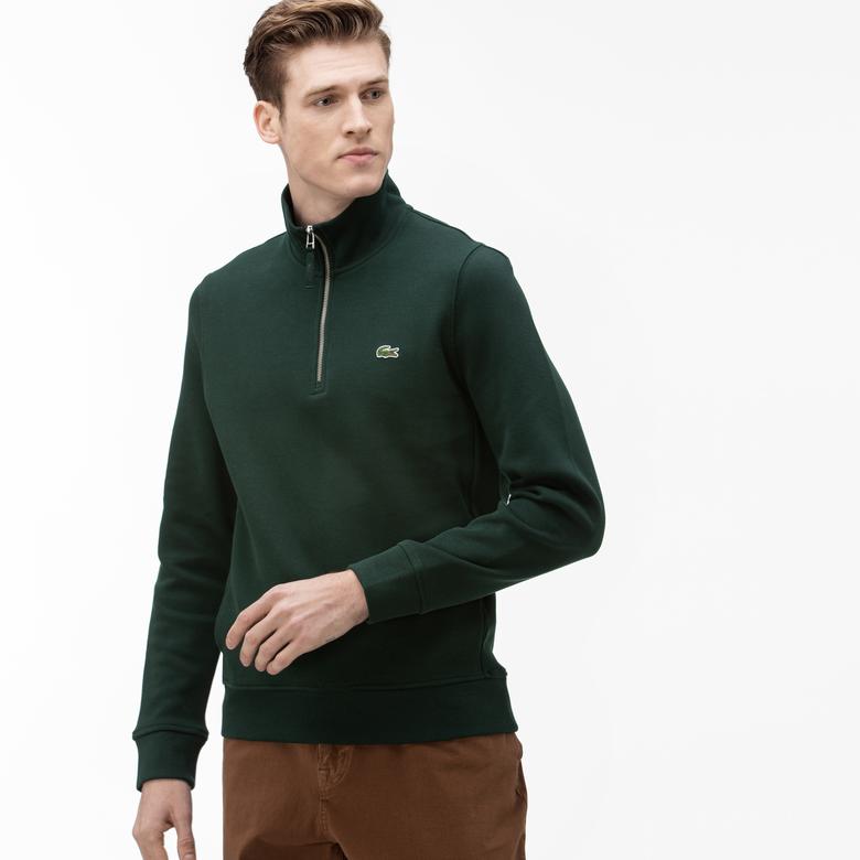 Lacoste Erkek Dik Yaka Yeşil Sweatshirt