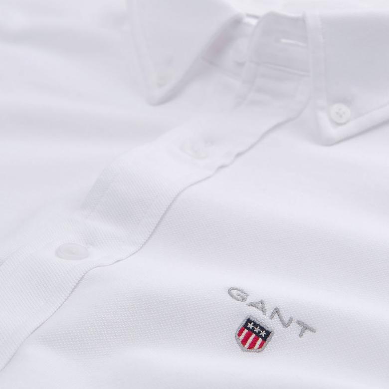 Gant Tech Prep Erkek Beyaz Regular Fit Gömlek