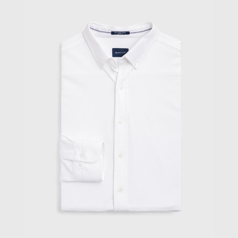 Gant Tech Prep Erkek Beyaz Regular Fit Gömlek