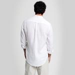 Gant Erkek Beyaz Regular Fit Keten Gömlek