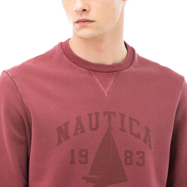 Nautica Erkek Bordo Sweatshirt