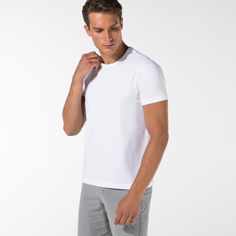 Nautica Erkek Beyaz Standart Fit T-Shirt