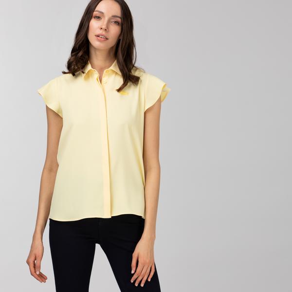 Lacoste Kadın Kolsuz Sarı Gömlek