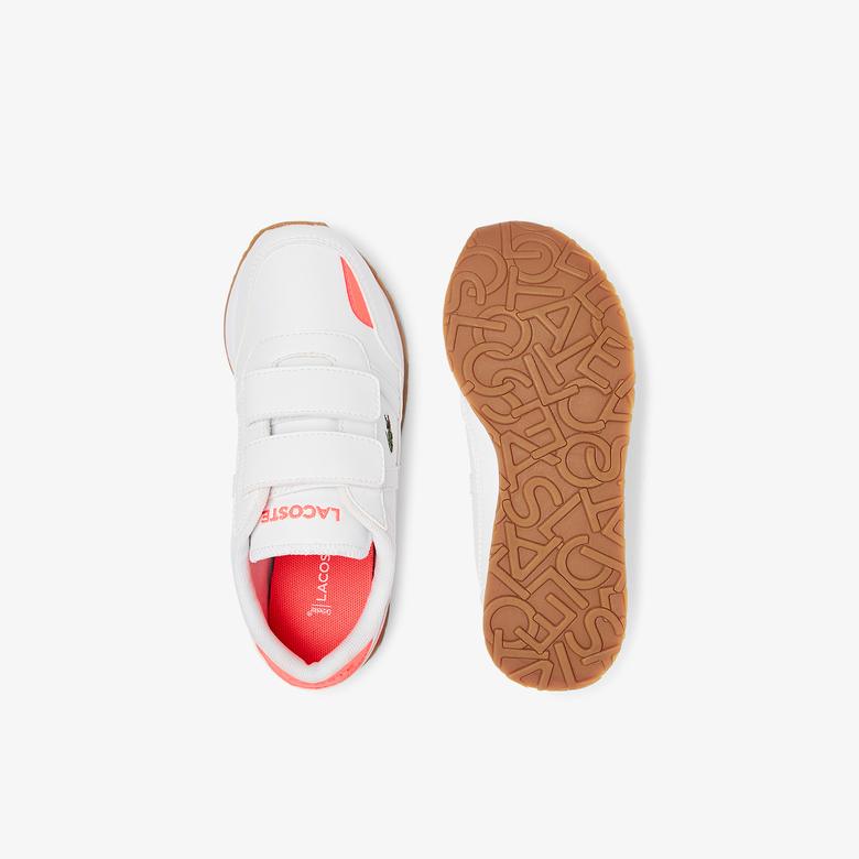 Lacoste Partner 0721 1 Suc Çocuk Beyaz - Kırmızı Sneaker