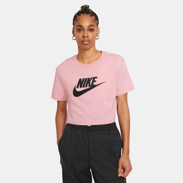 Nike Sportswear Essentials Crp Icn Ftr Kadın Kırmızı/Pembe T-Shirt