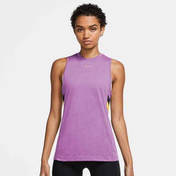 Nike Dry Colourblok Stripe Muscle Kadın Mor Kolsuz T-Shirt