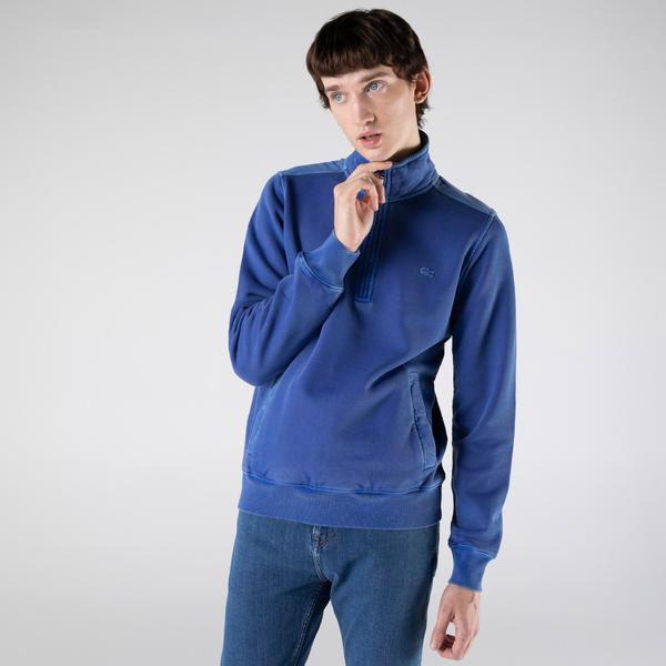 Lacoste Erkek Regular Fit Yarım Fermuarlı Mavi Sweatshirt