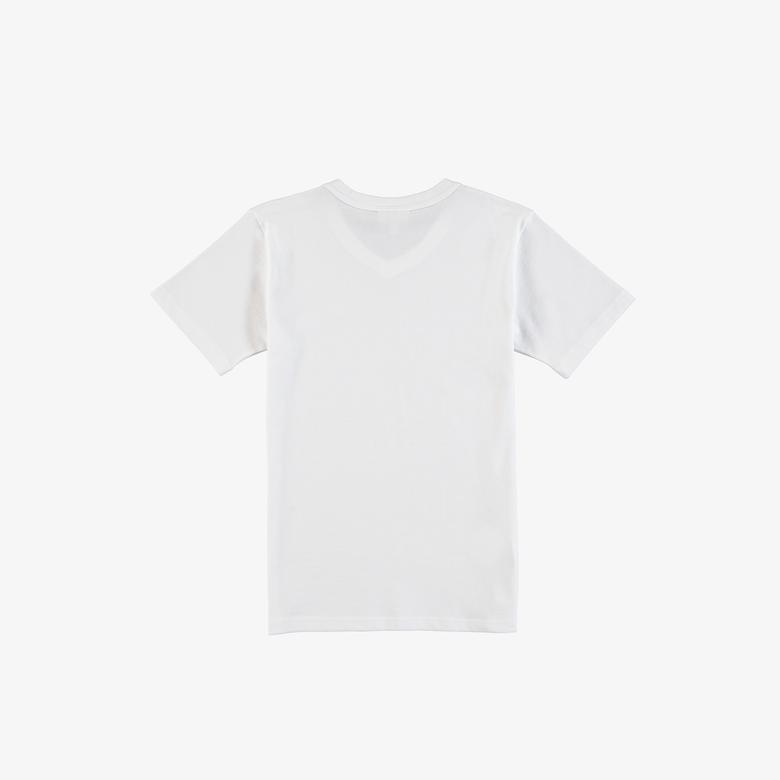 Lacoste Çocuk V Yaka Beyaz T-Shirt