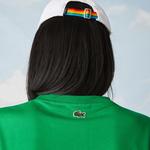 Lacoste X Polaroid Kadın Bisiklet Yaka Baskılı Yeşil T-Shirt