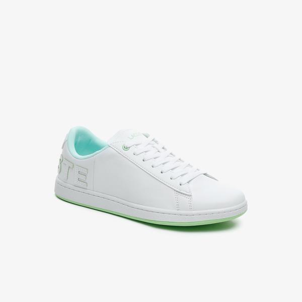 Lacoste Carnaby Evo 0721 6 Sfa Kadın Beyaz - Sarı Sneaker
