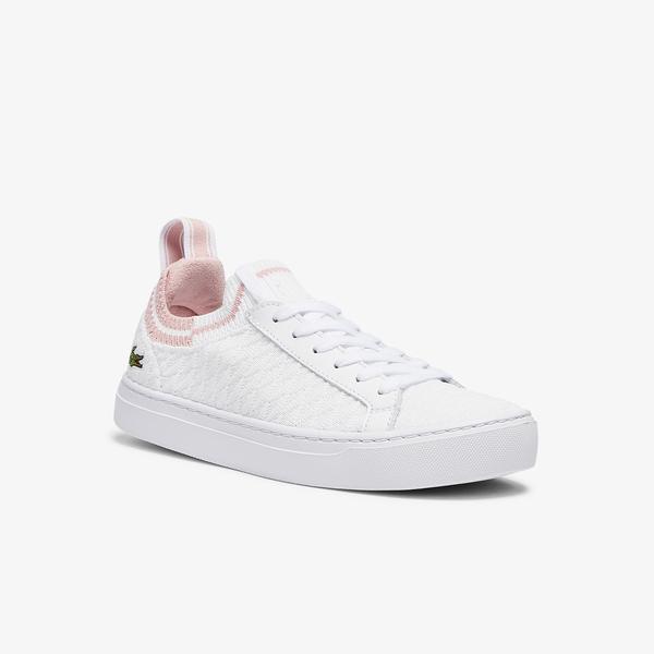 Lacoste La Piquee 0721 1 Cfa Kadın Beyaz - Açık Pembe Sneaker