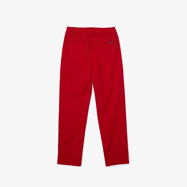 Lacoste Erkek Çocuk Straight Fit Kırmızı Pantolon