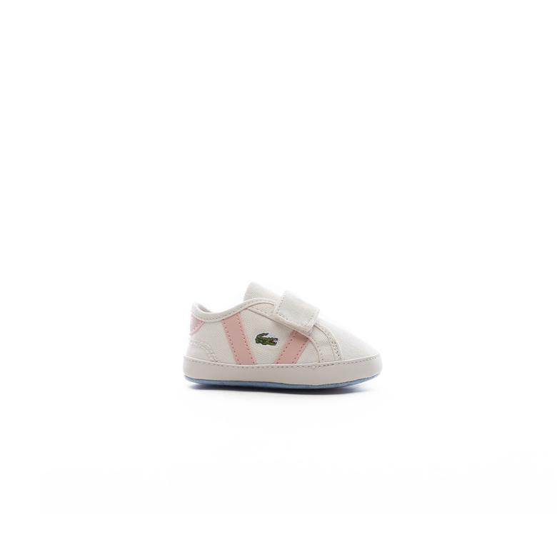 Lacoste Sideline Crib 0120 1 Cub Çocuk Beyaz - Açık Pembe Sneaker